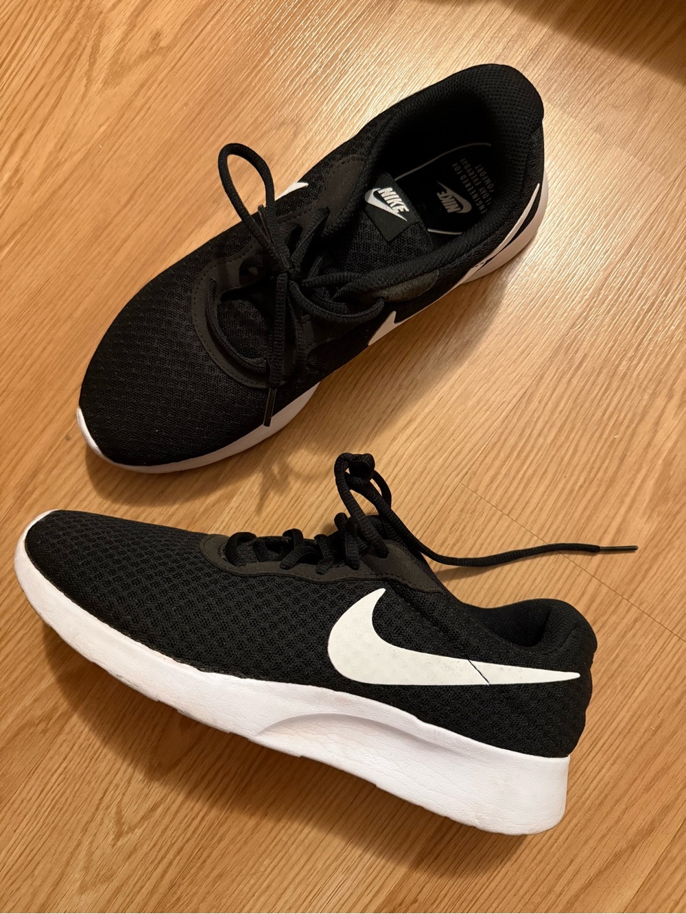 Nike Women's Black and White Lightweight Mesh Trainers